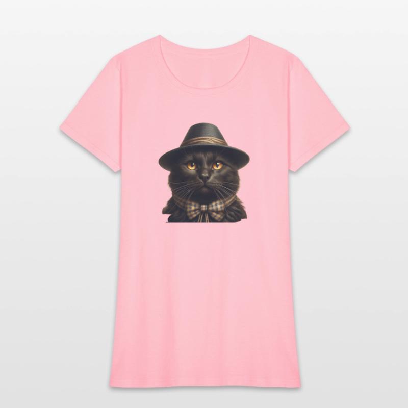 Black and Pretty Gentleman Cat in a Hat