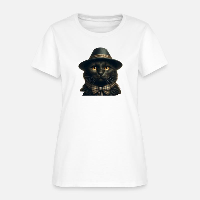 Black and Pretty Gentleman Cat in a Hat