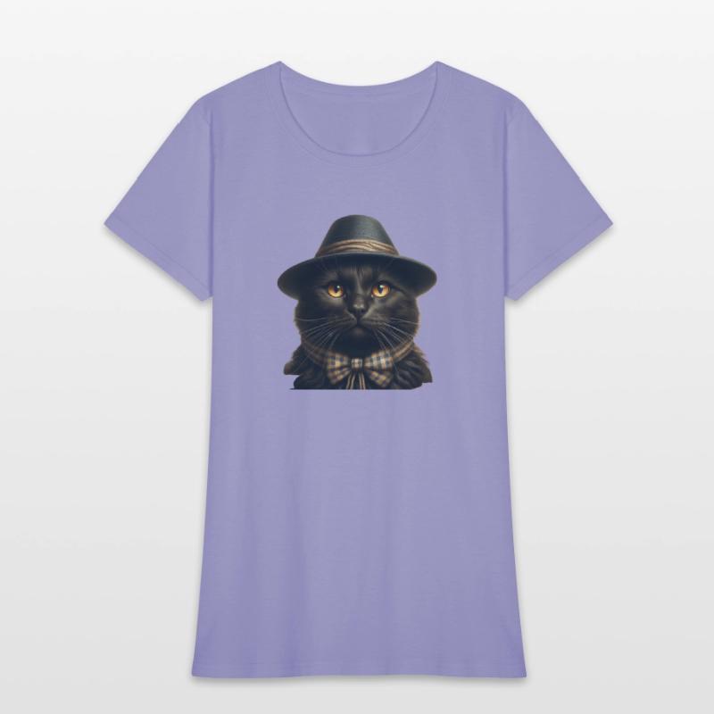 Black and Pretty Gentleman Cat in a Hat