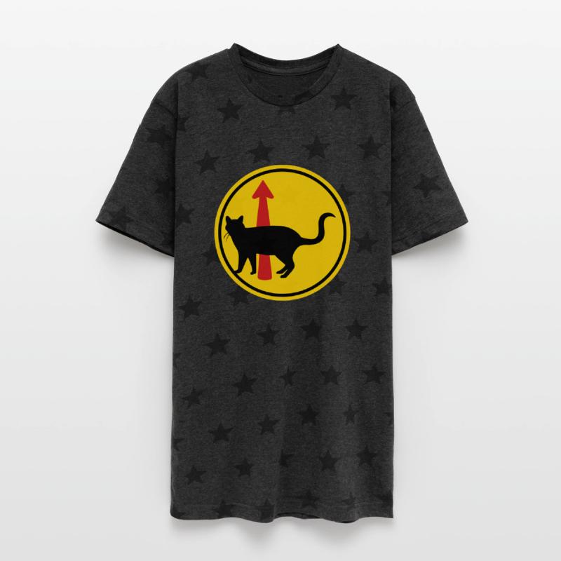 Black Cat Warning Sign With Up Arrow Vector