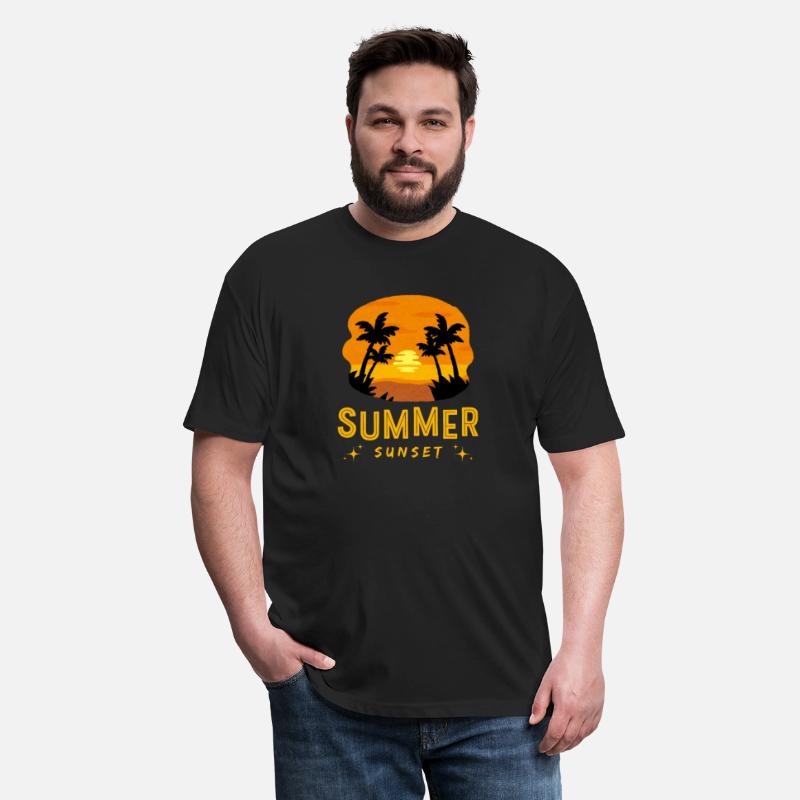 Black Yellow Summer Sunset T Shirt