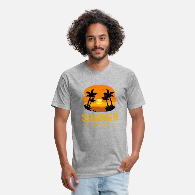 Black Yellow Summer Sunset T Shirt