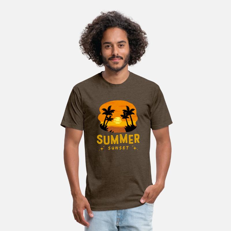 Black Yellow Summer Sunset T Shirt