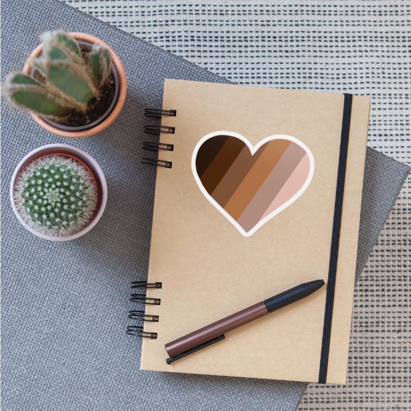 BLM Black Lives Matter Heart rainbow in shades of