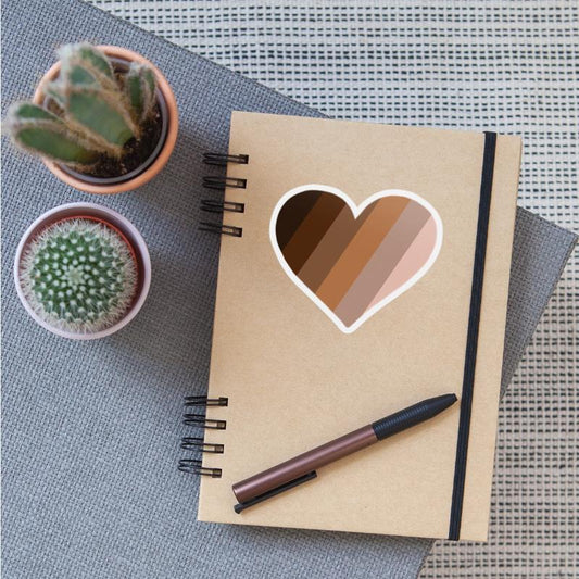 BLM Black Lives Matter Heart rainbow in shades of