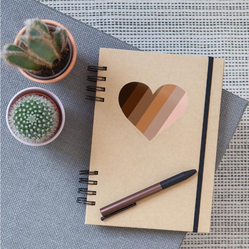 BLM Black Lives Matter Heart rainbow in shades of