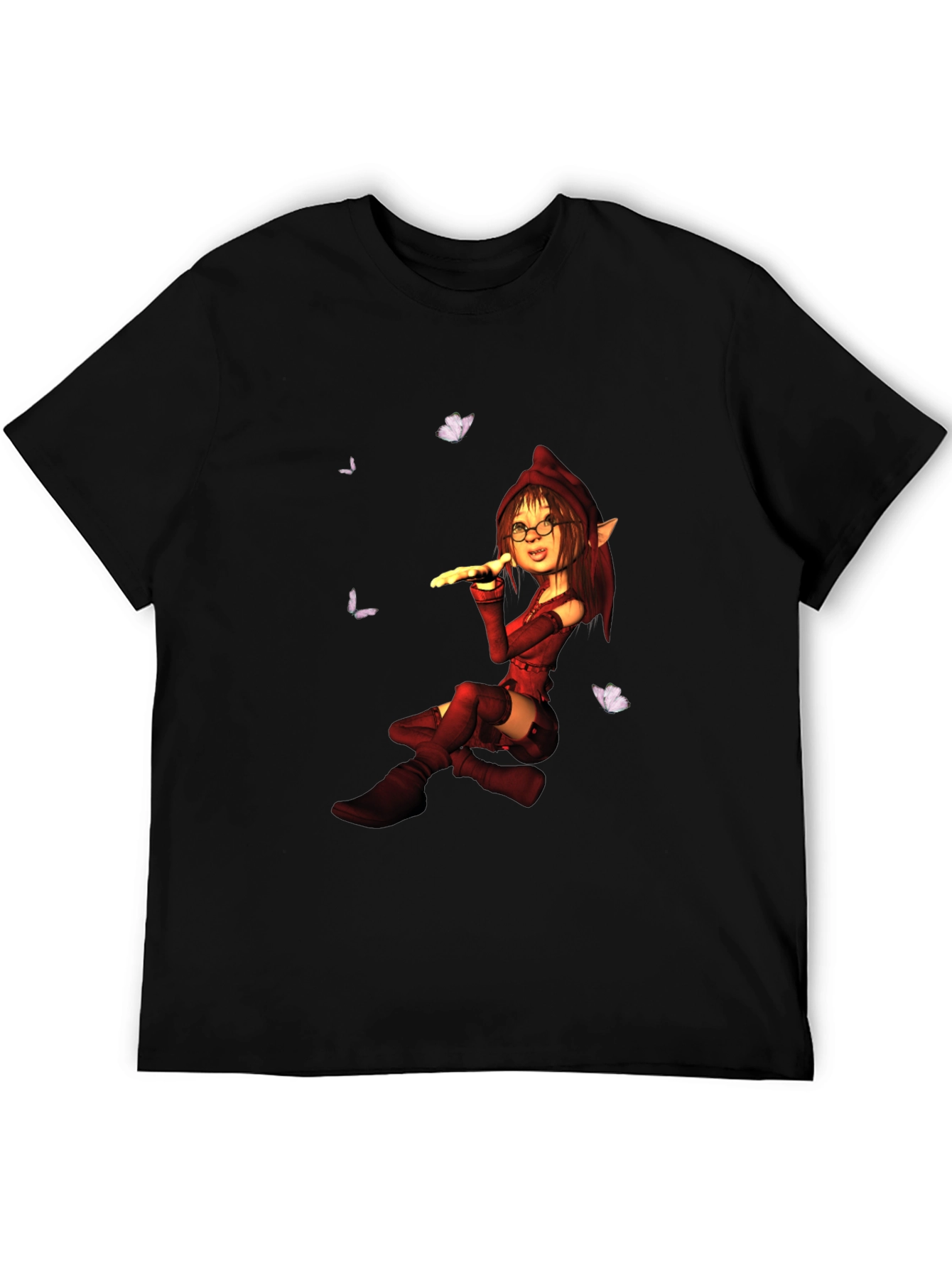 Elf Girl T-Shirt - Fantasy Graphic Tee