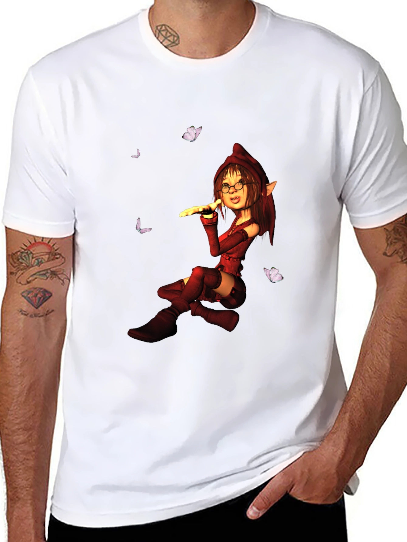 Elf Girl T-Shirt - Fantasy Graphic Tee