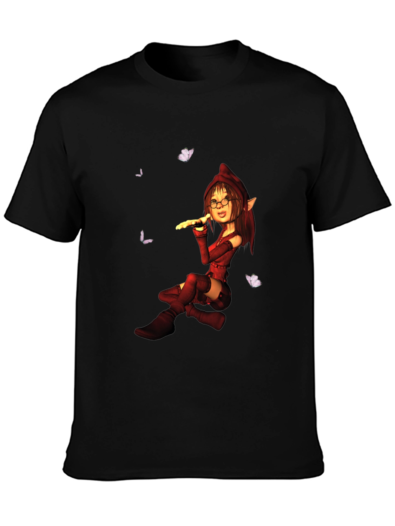 Elf Girl T-Shirt - Fantasy Graphic Tee