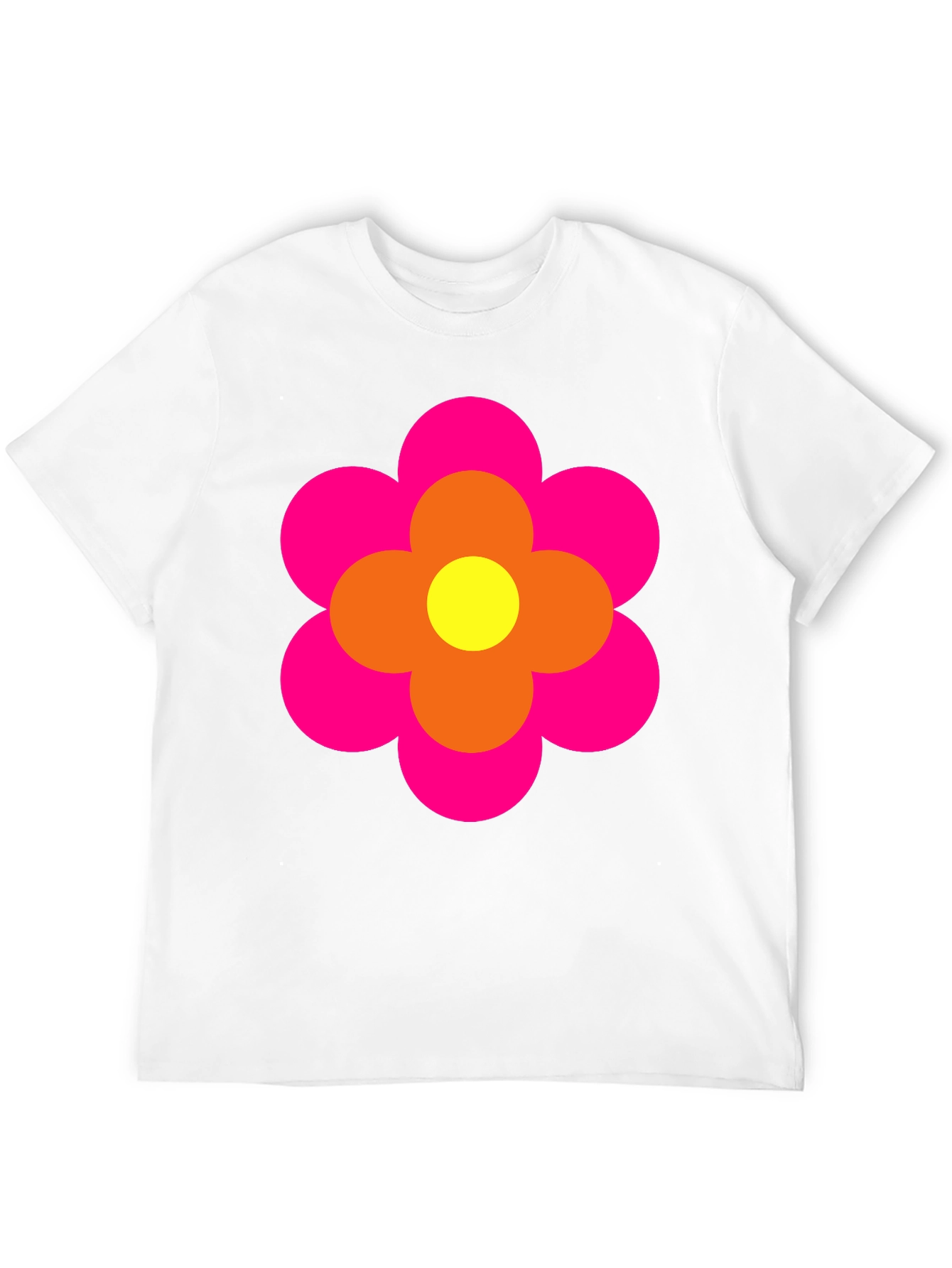 Retro Flower Power Tee - Bold Graphic Print