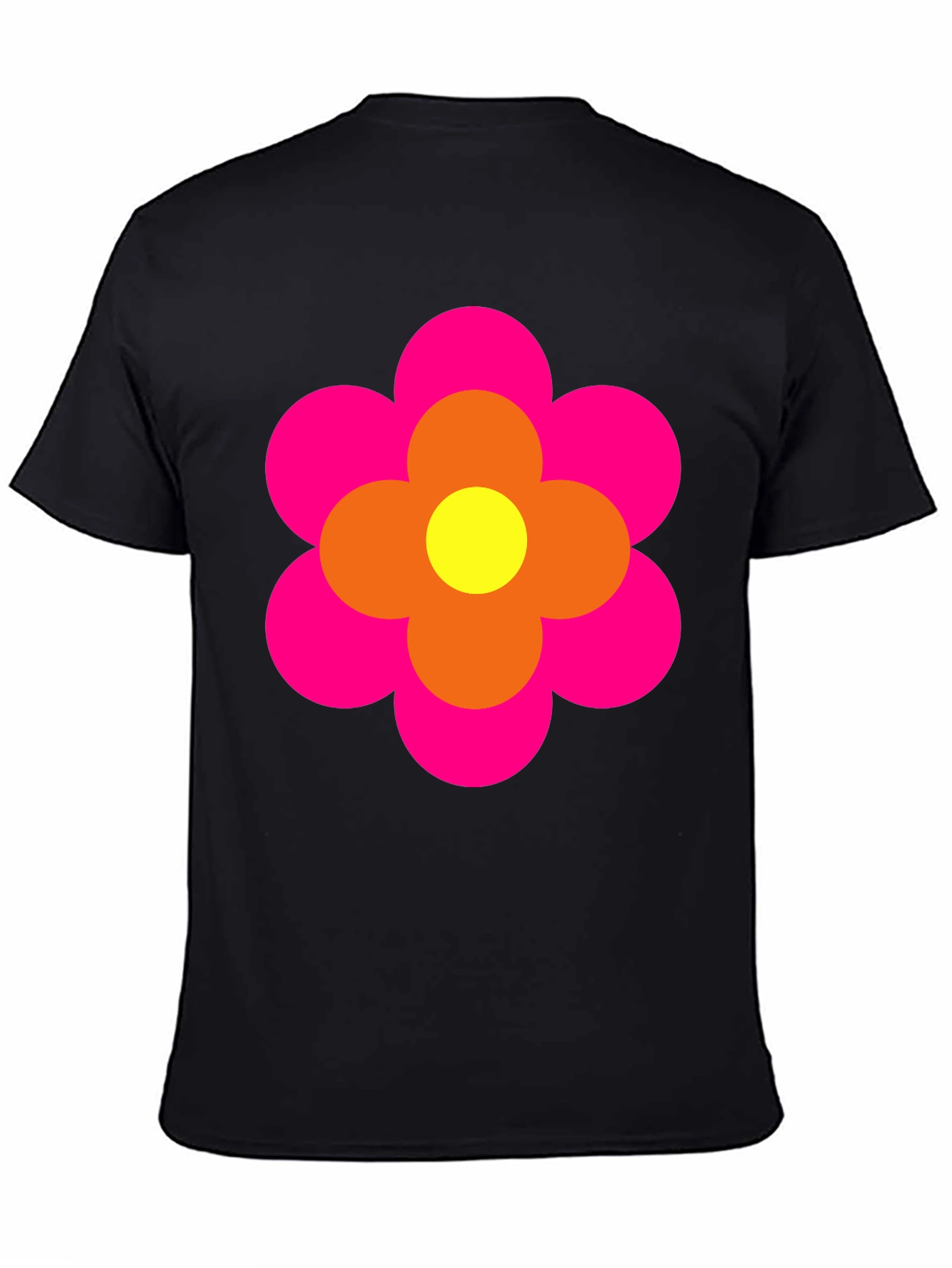 Retro Flower Power Tee - Bold Graphic Print