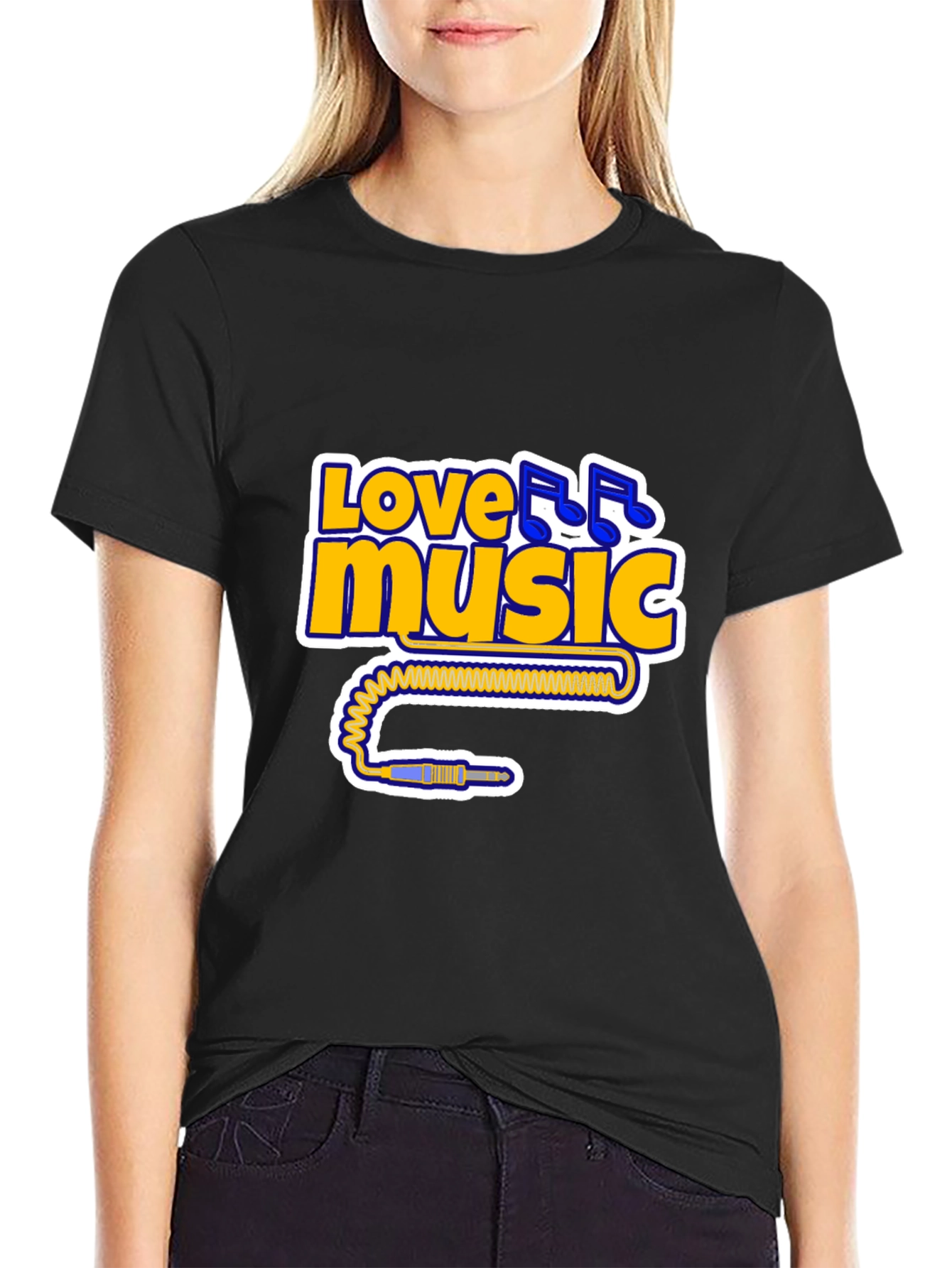 Love Music Black T-Shirt
