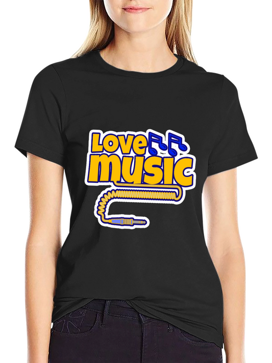 Love Music Black T-Shirt