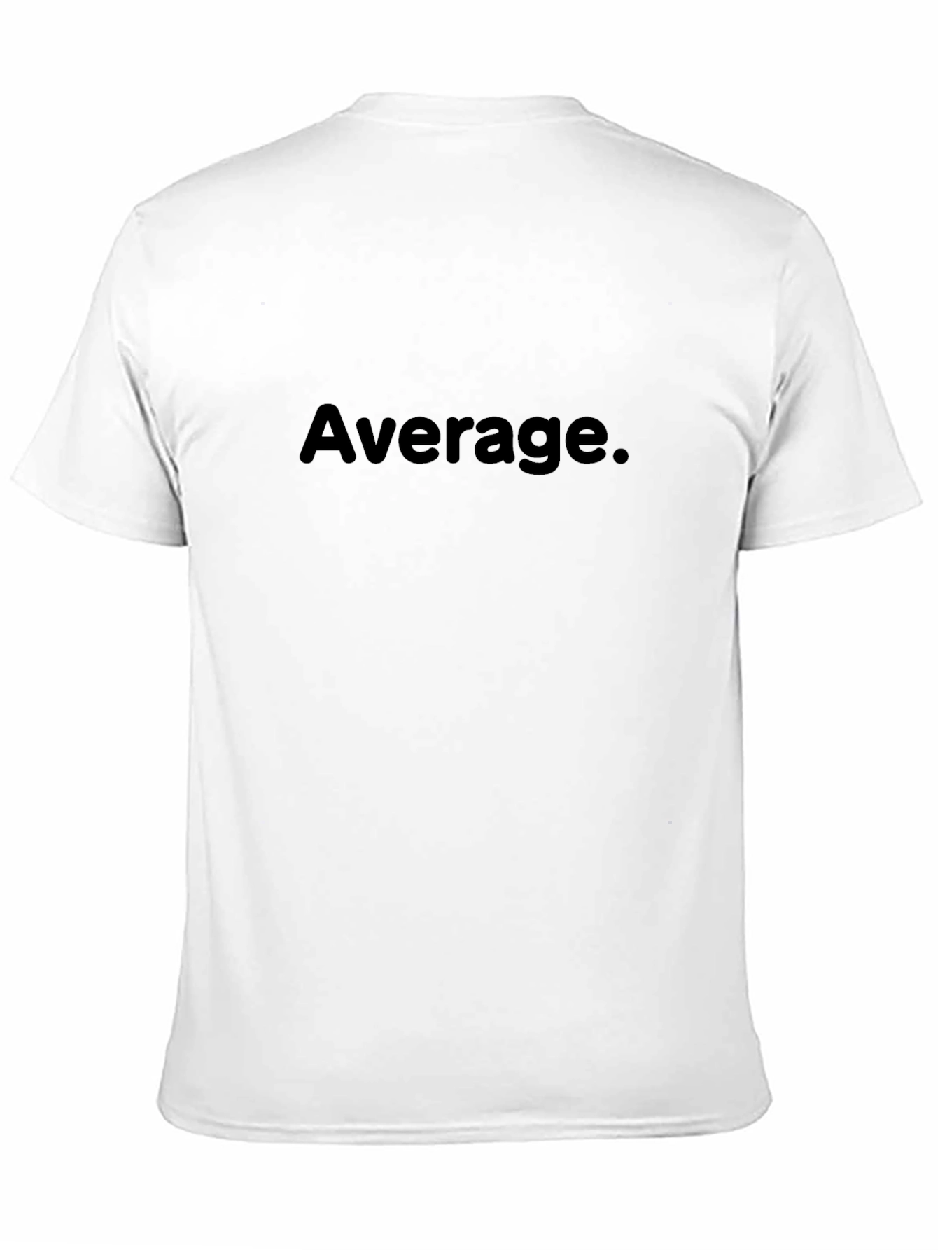 Average. Black T-Shirt - Mens Casual Wear