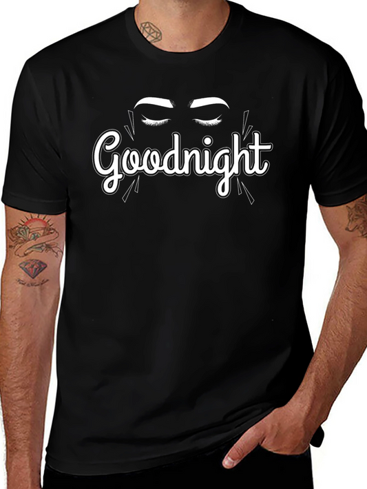 Goodnight Graphic Tee - Black Cotton Blend