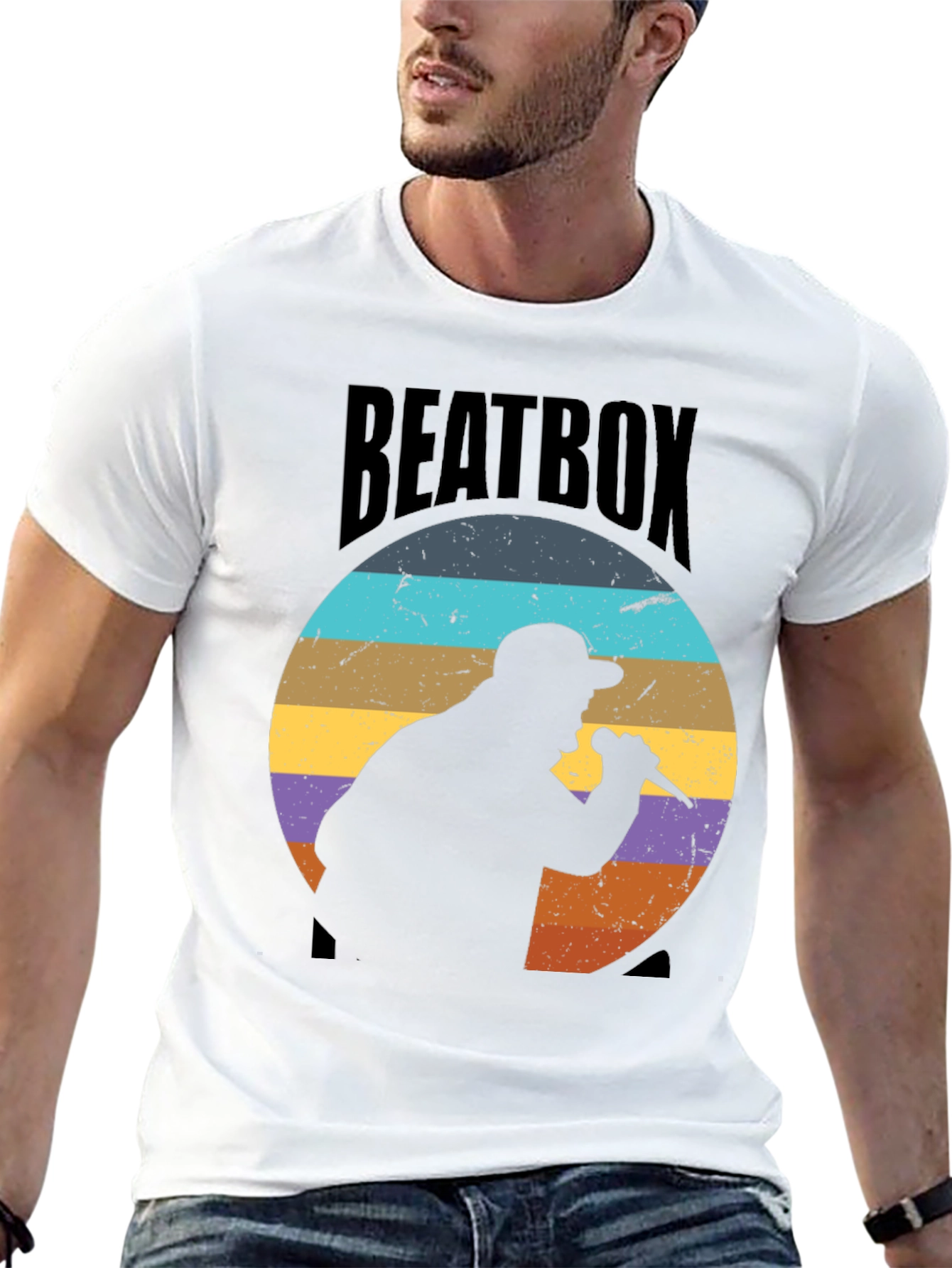 Retro Beatbox Silhouette Graphic Tee