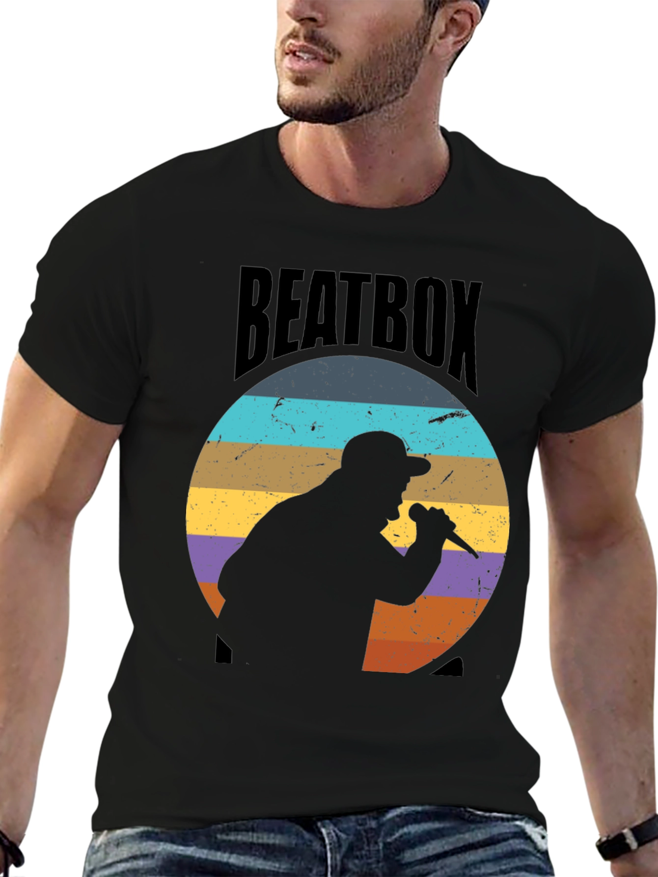 Retro Beatbox Silhouette Graphic Tee