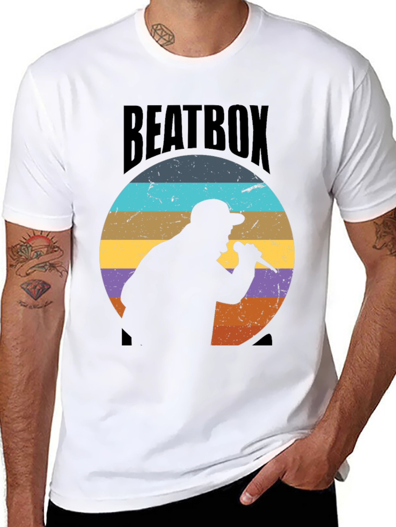 Retro Beatbox Silhouette Graphic Tee