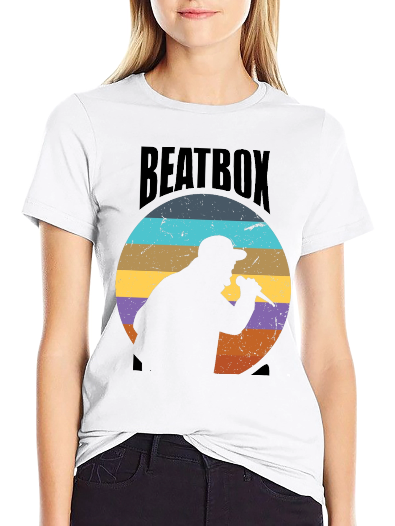 Retro Beatbox Silhouette Graphic Tee