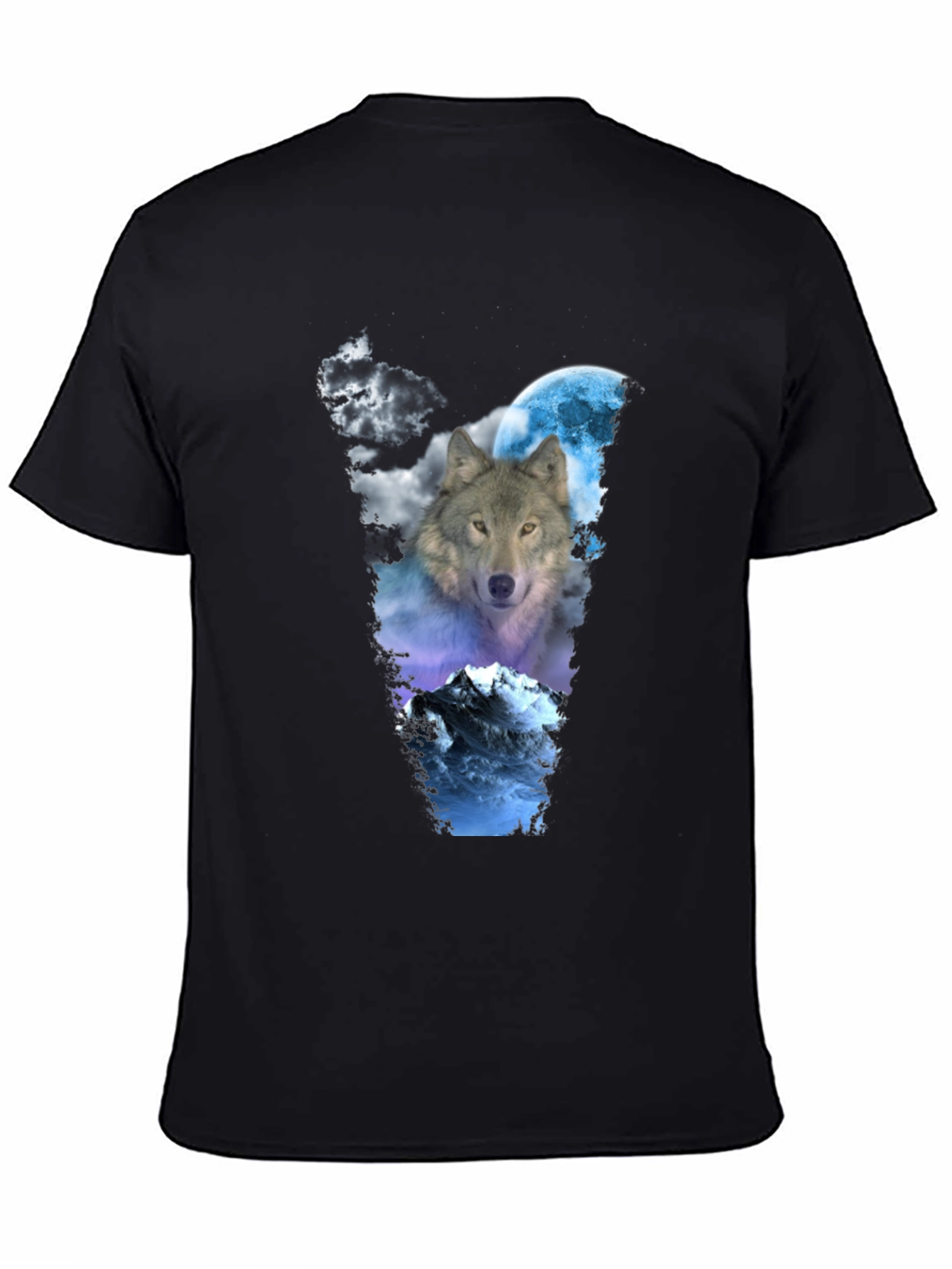 Wolf Moon Graphic Tee - Mens Black T-Shirt