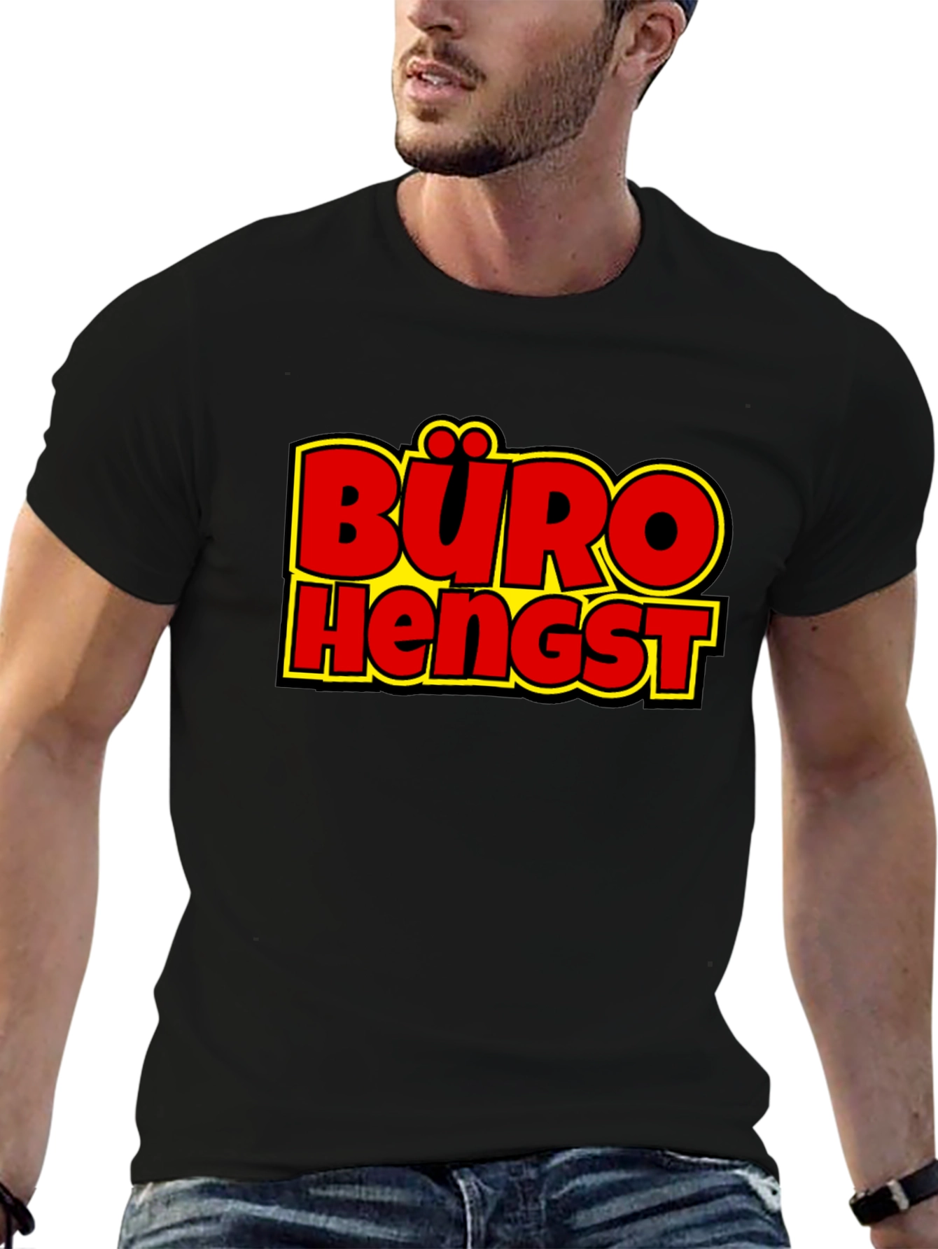 Büro Hengst Mens Black T-Shirt