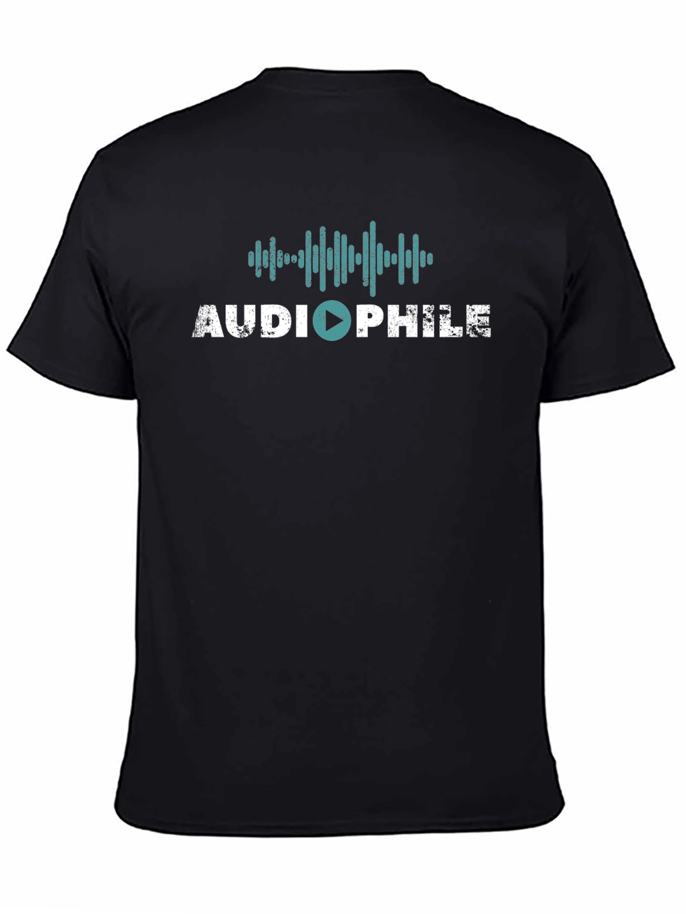 Audiophile Graphic Print Black T-Shirt