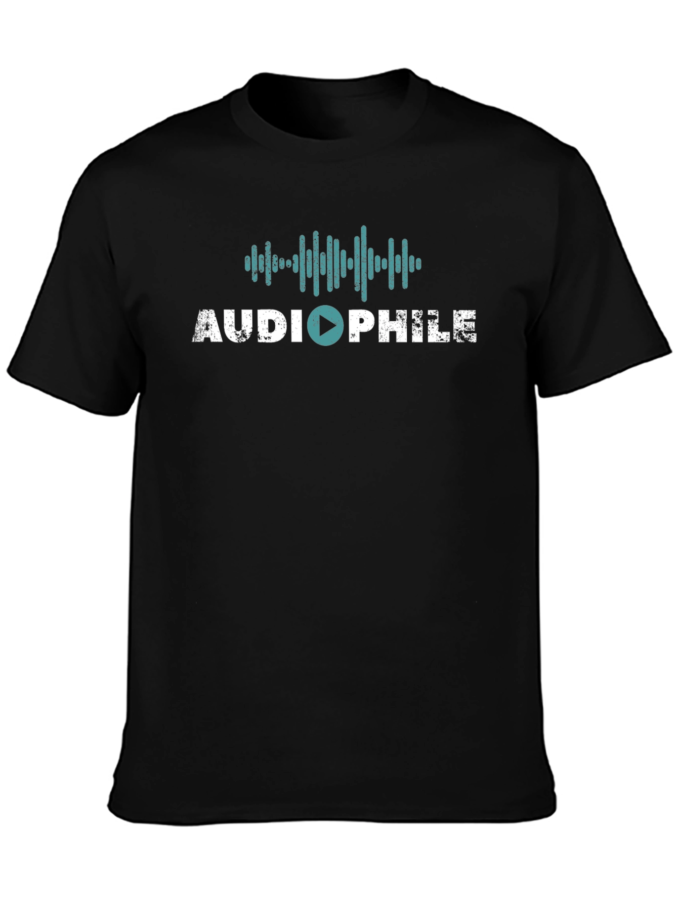 Audiophile Graphic Print Black T-Shirt