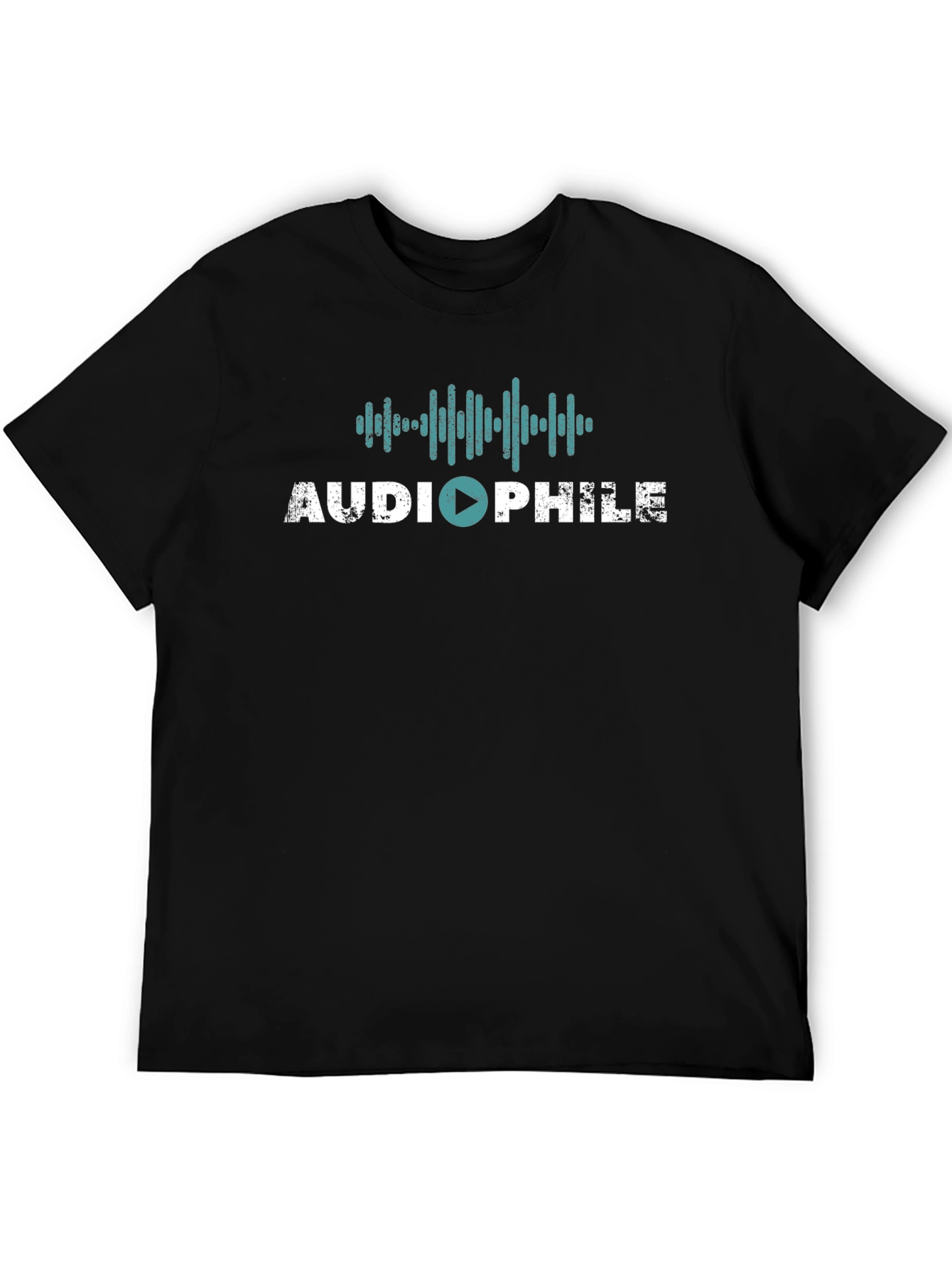 Audiophile Graphic Print Black T-Shirt