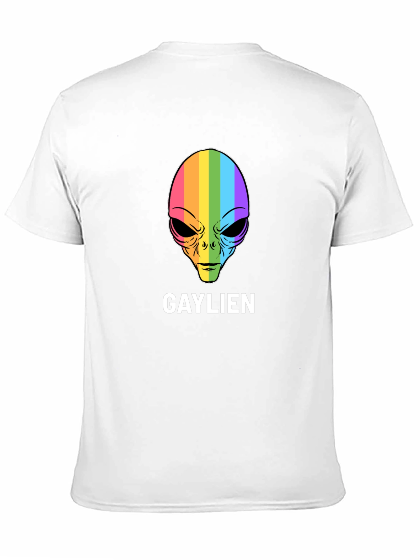 Gaylien T-Shirt - Rainbow Alien Head Tee