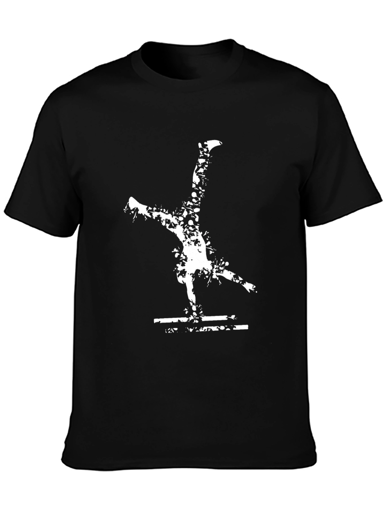Cool Gymnast T-Shirt: Black Cotton Tee with Fun Graphic