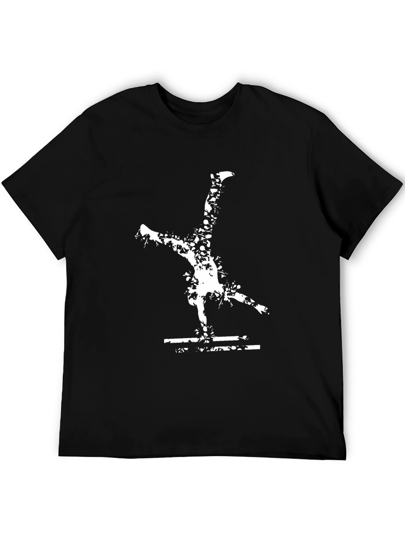 Cool Gymnast T-Shirt: Black Cotton Tee with Fun Graphic