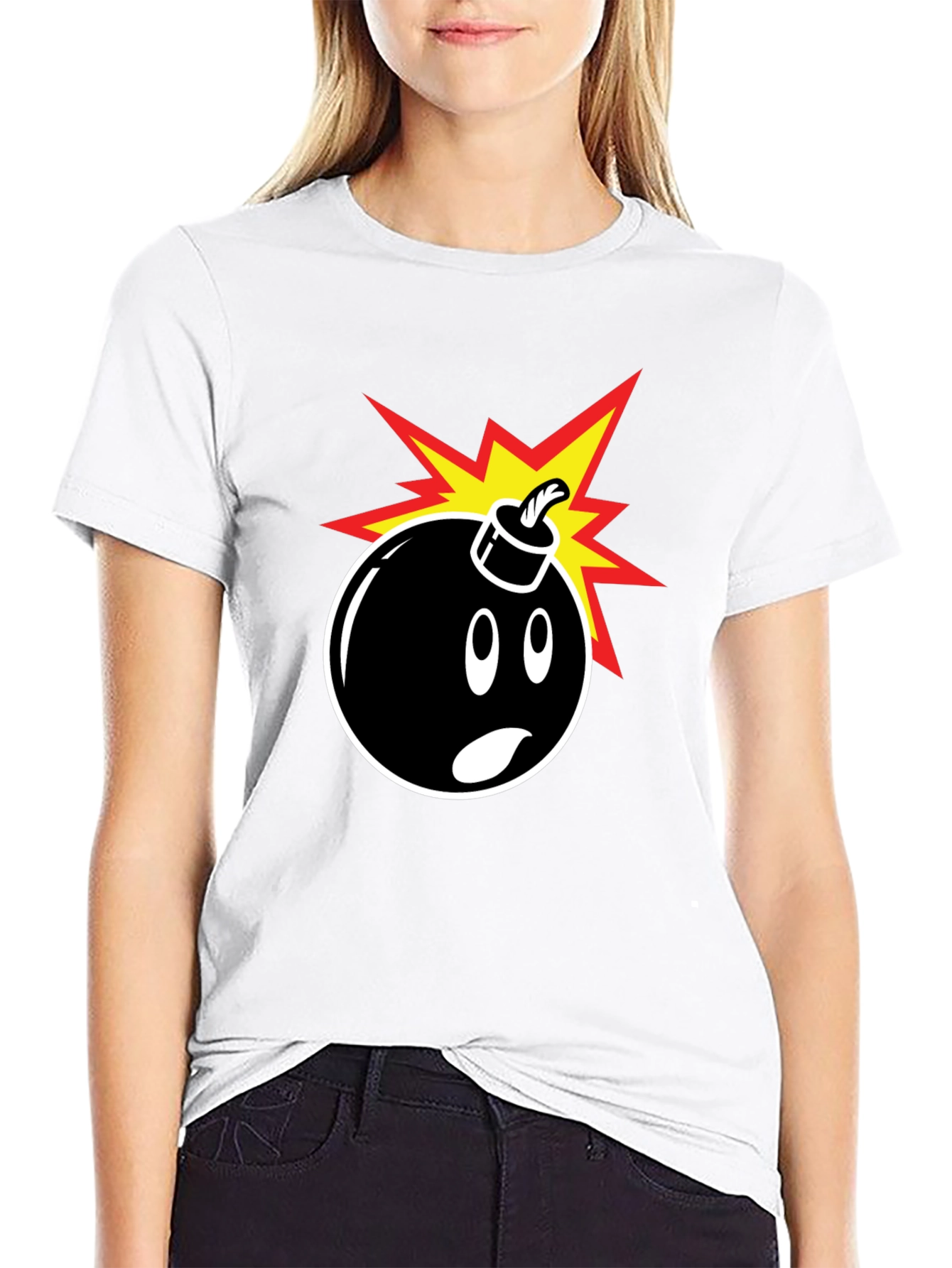 Bomb Graphic T-Shirt - Black Crew Neck
