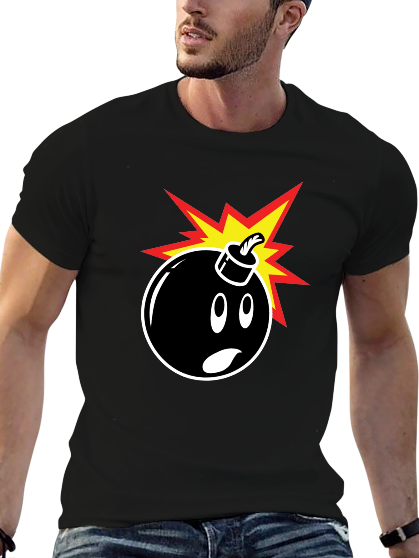 Bomb Graphic T-Shirt - Black Crew Neck