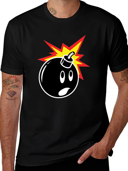 Bomb Graphic T-Shirt - Black Crew Neck