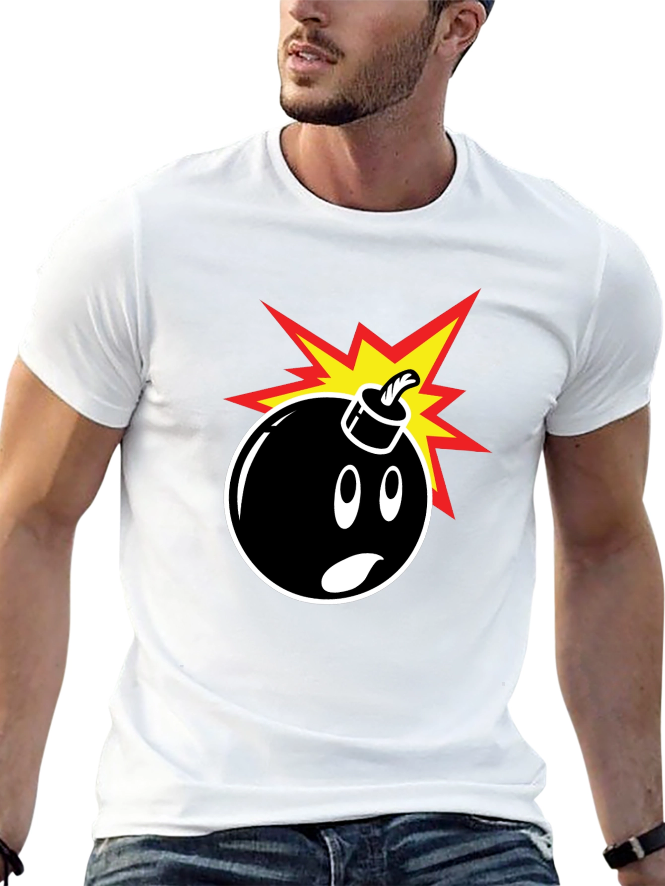 Bomb Graphic T-Shirt - Black Crew Neck