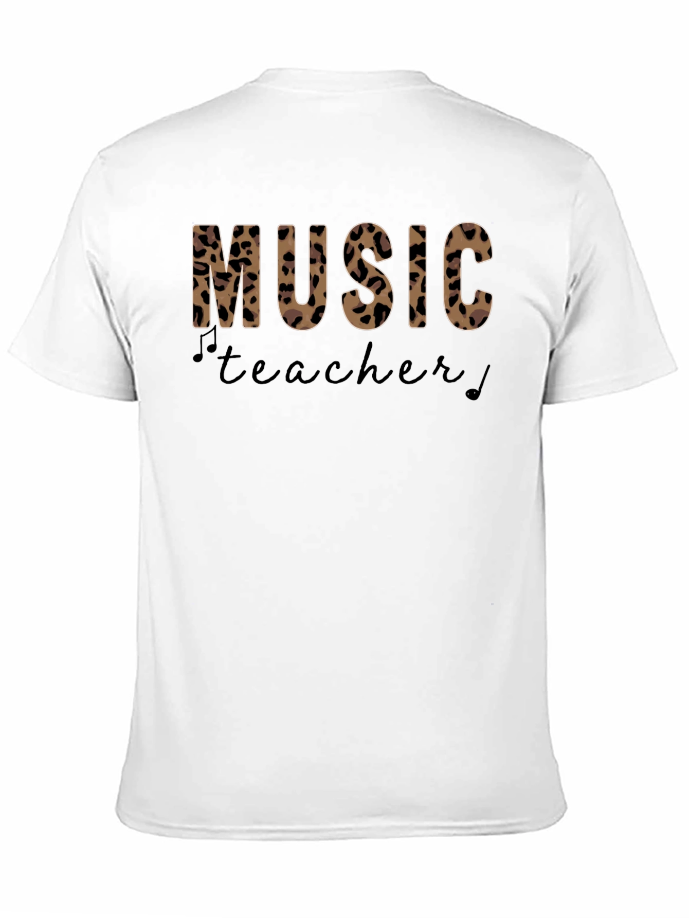 Music Teacher Leopard Print Graphic T-Shirt