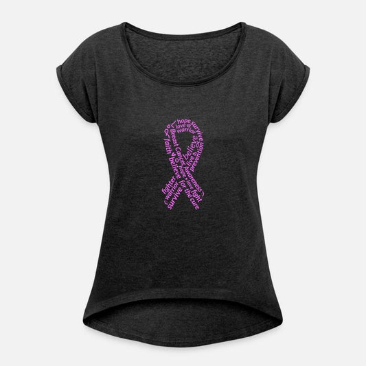 Breast Cancer Positive Words Ribbon