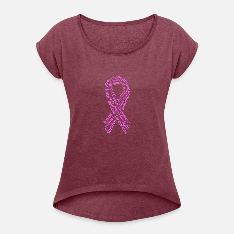 Breast Cancer Positive Words Ribbon