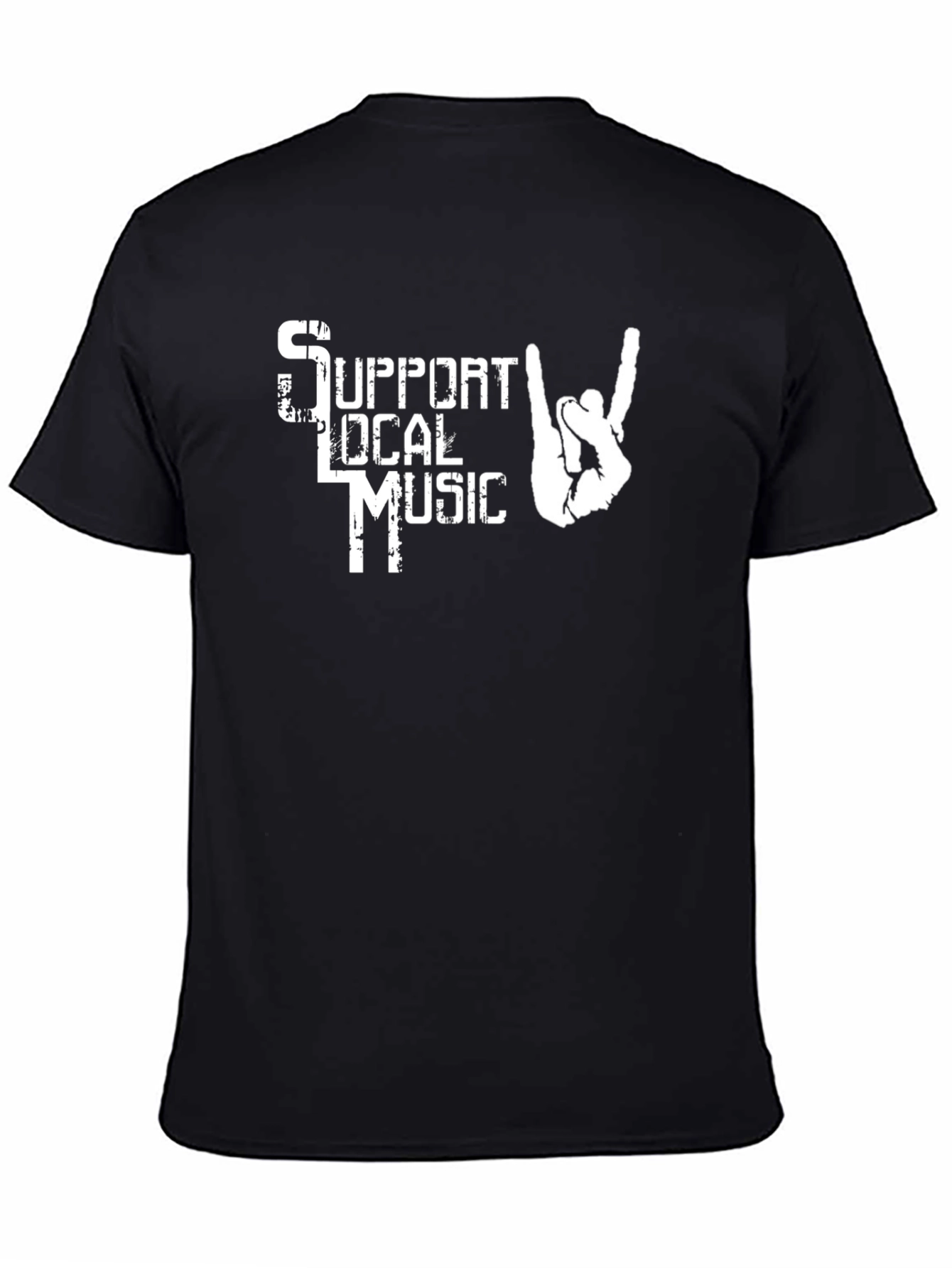 Support Local Music Black Graphic Tee