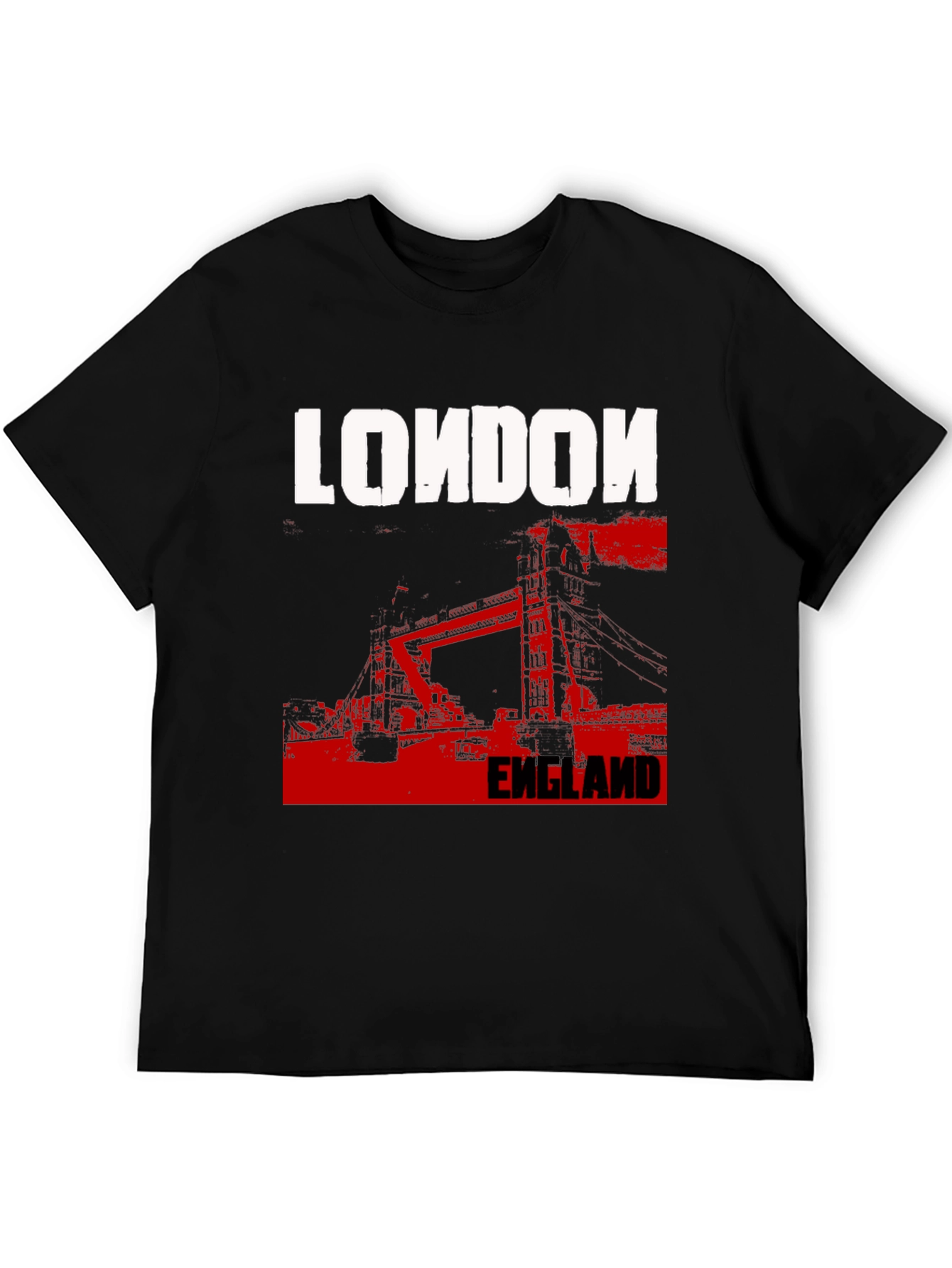 London England T-Shirt - Black Graphic Tee