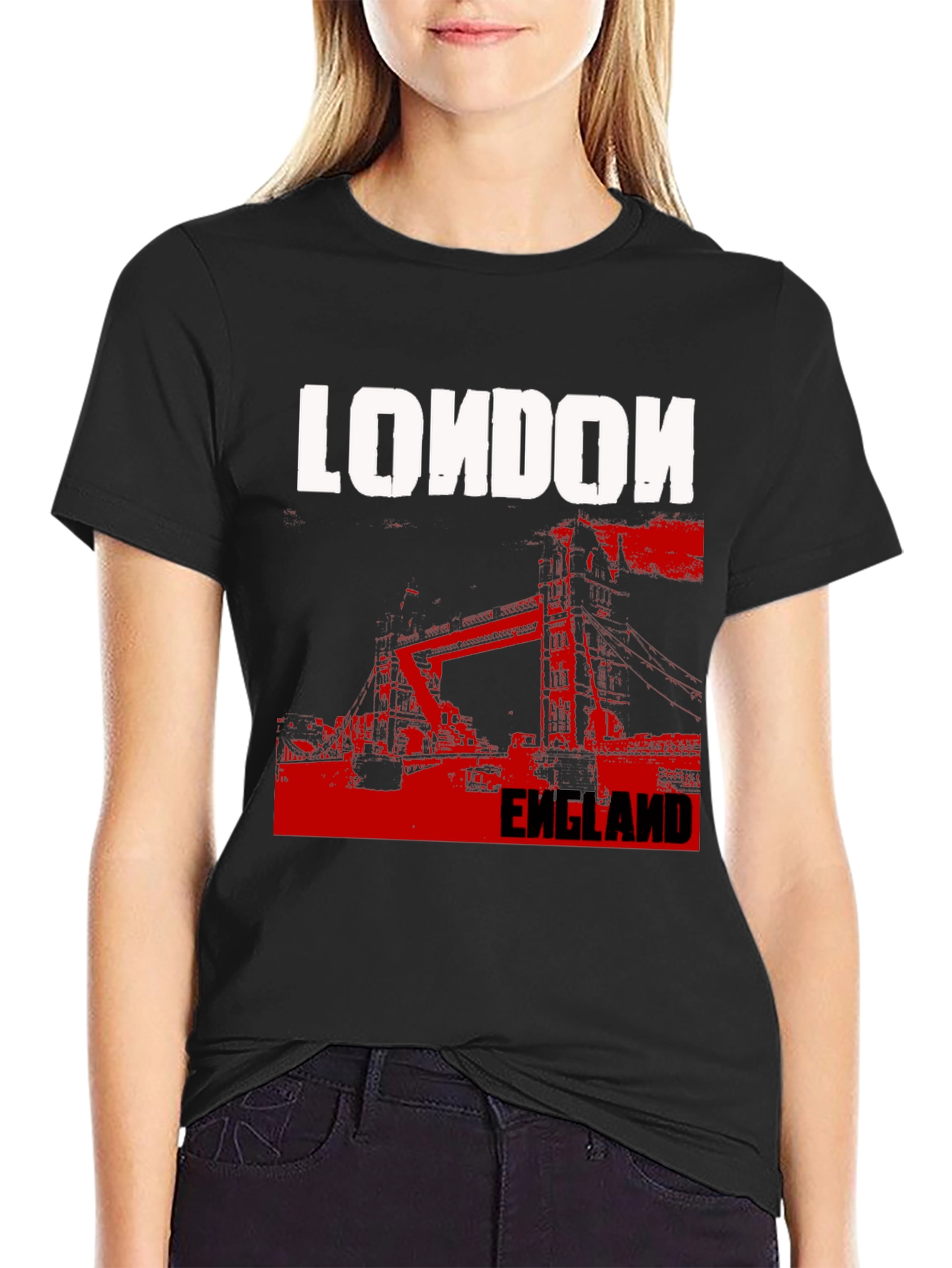 London England T-Shirt - Black Graphic Tee