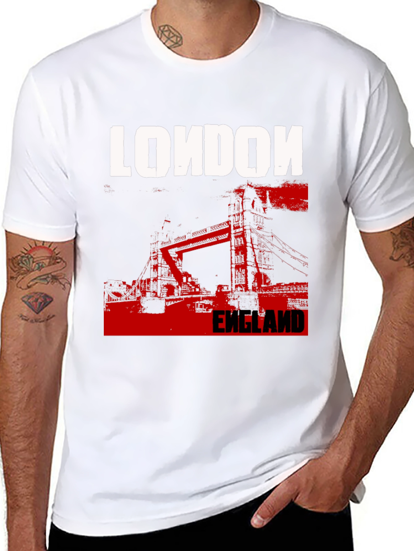 London England T-Shirt - Black Graphic Tee