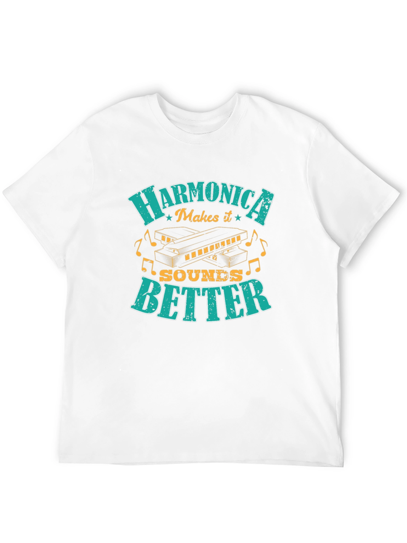 Harmonica Makes It Sounds Better Graphic Tee