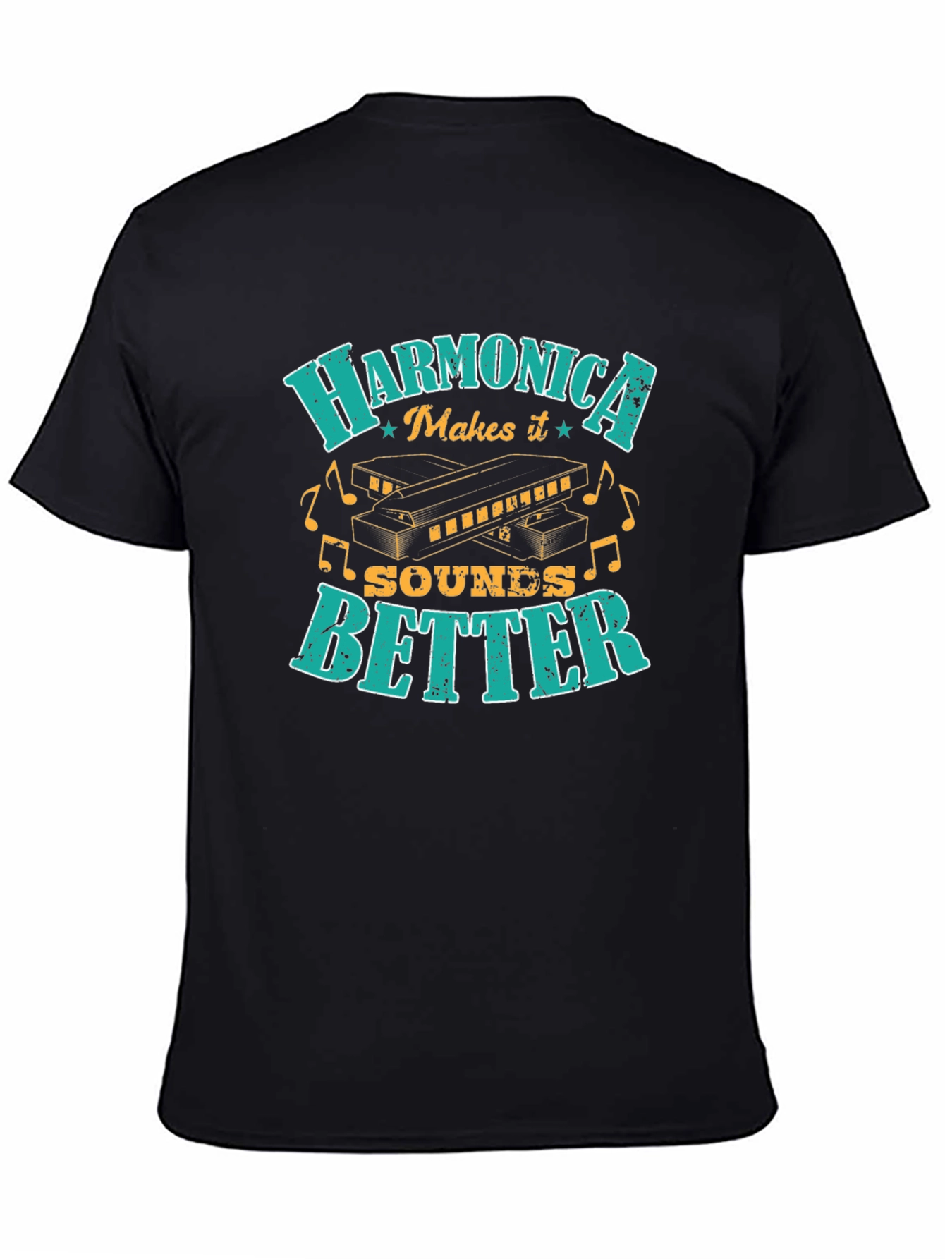 Harmonica Makes It Sounds Better Graphic Tee