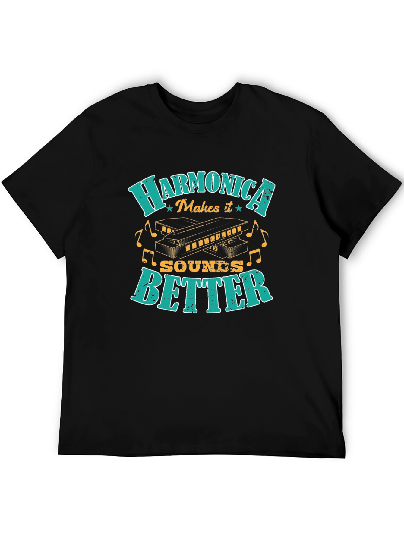 Harmonica Makes It Sounds Better Graphic Tee
