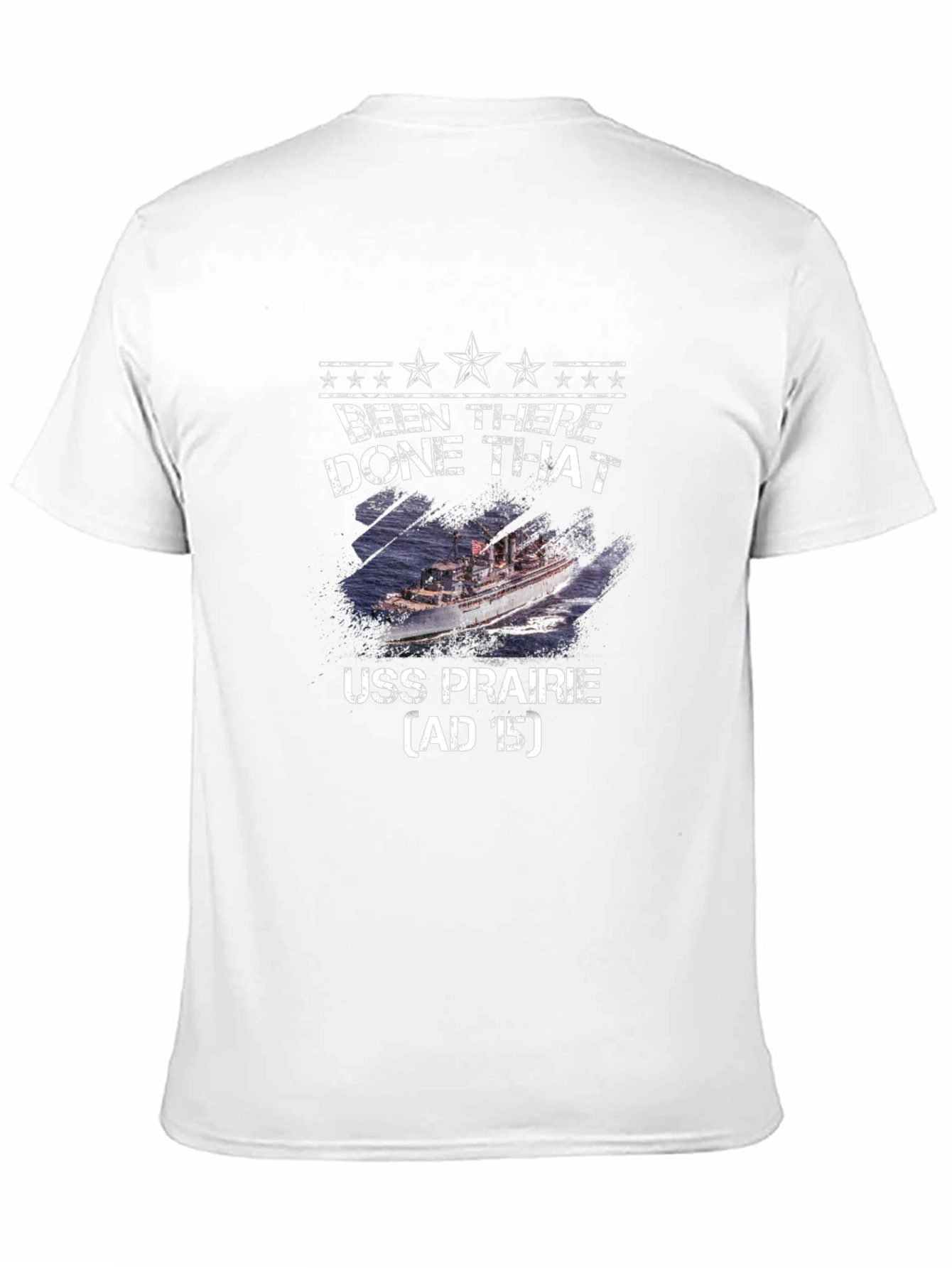 USS Prairie AD-15 Been There Done That Black T-Shirt