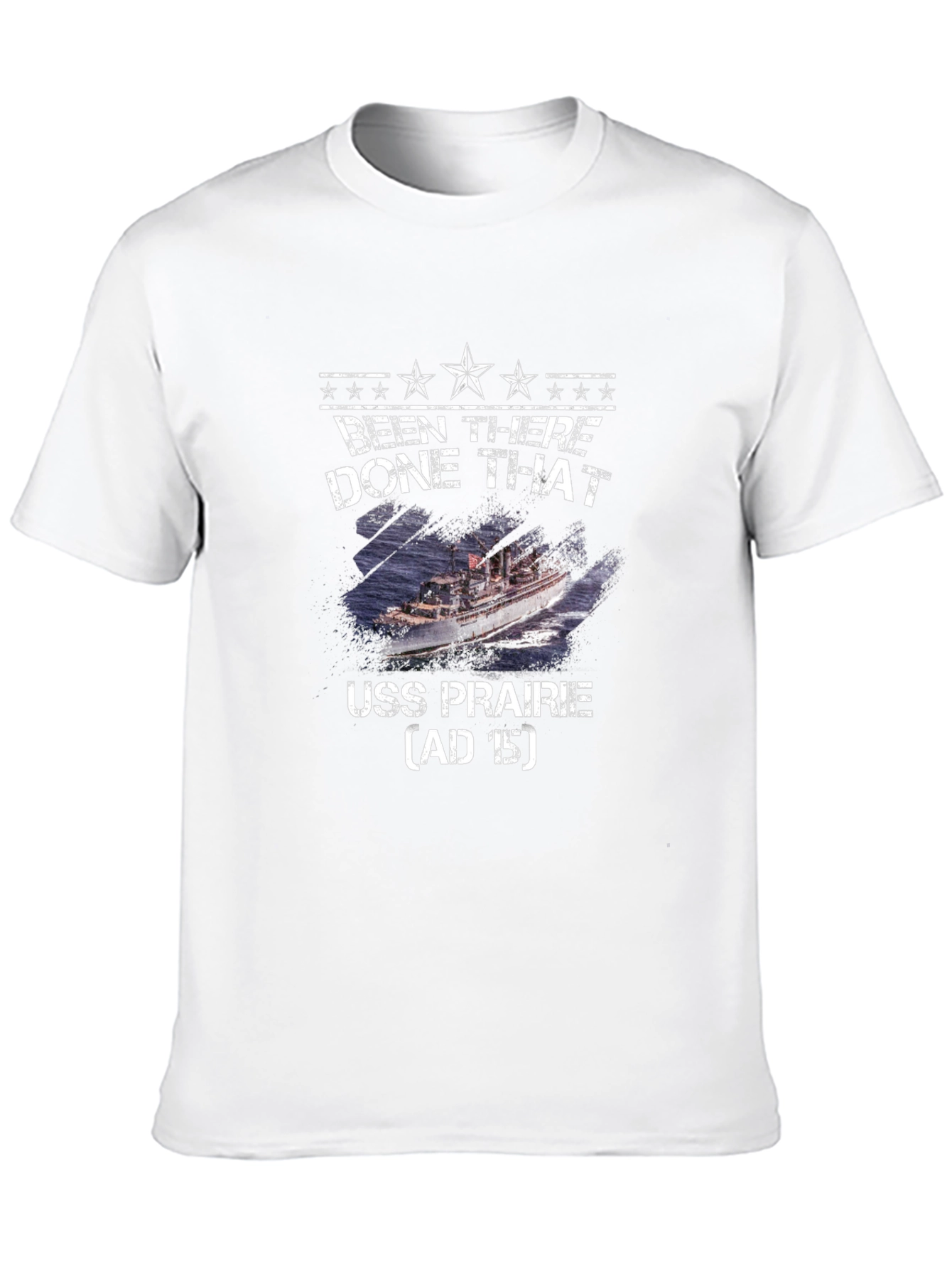 USS Prairie AD-15 Been There Done That Black T-Shirt