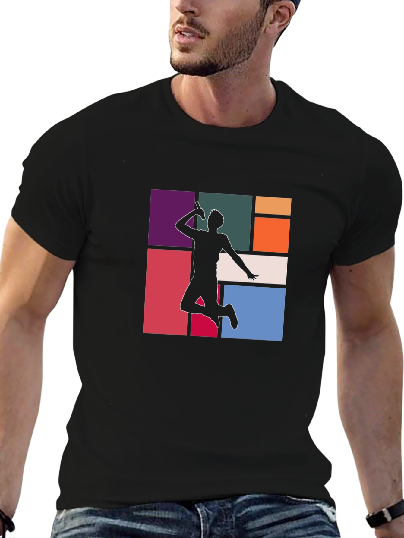 Retro Singer Graphic T-Shirt - Black