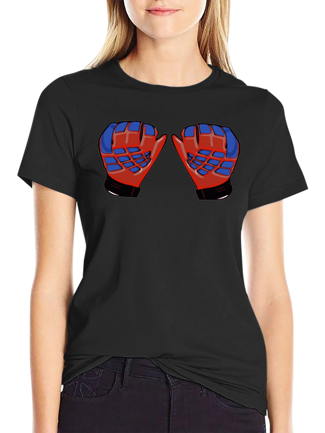 Boxing Glove Graphic T-Shirt - Black Cotton Tee