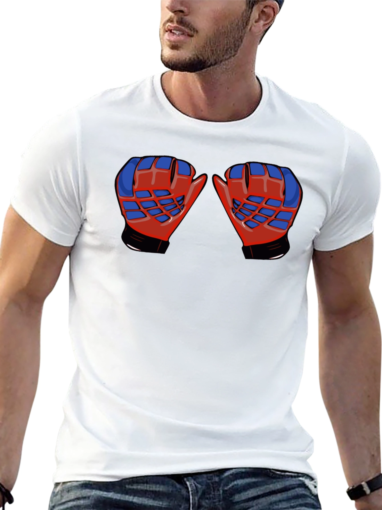 Boxing Glove Graphic T-Shirt - Black Cotton Tee